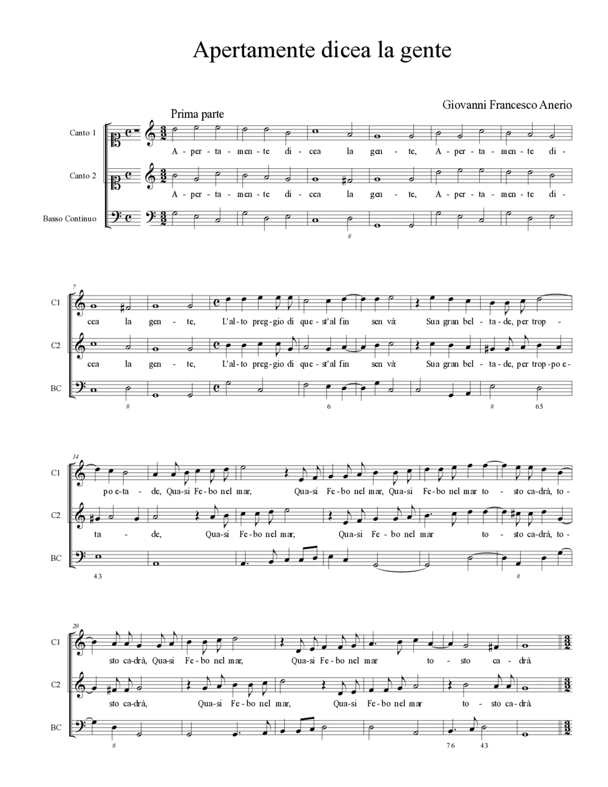 Apertamente dicea la gente - Page 1