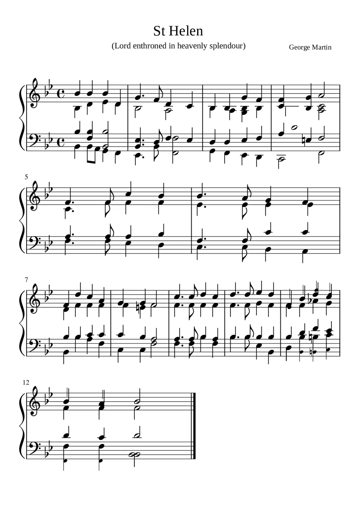 Lord enthroned in heavenly splendour - Page 1