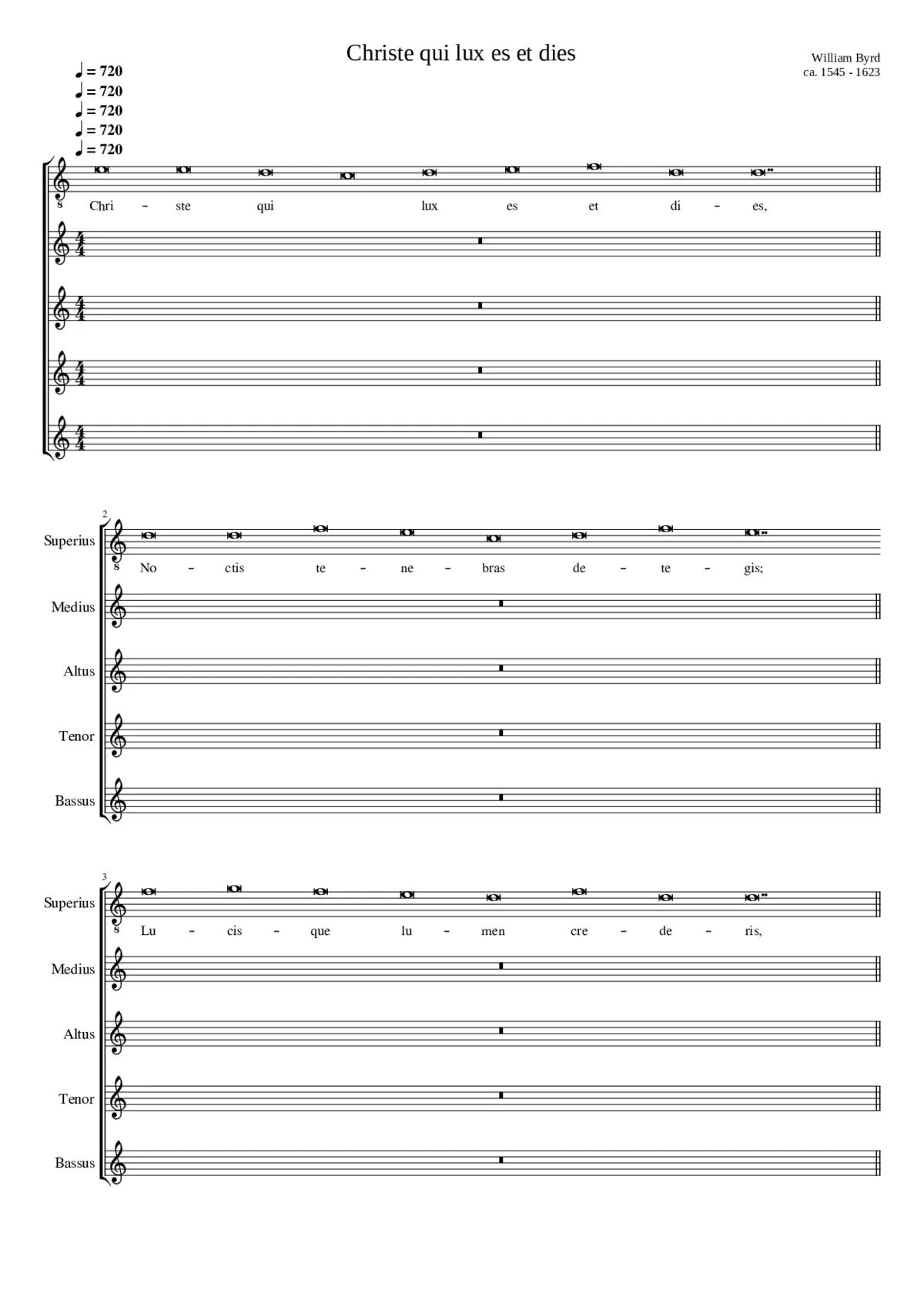 Christe qui lux es et dies (Precamur sancte Domine) - Page 1