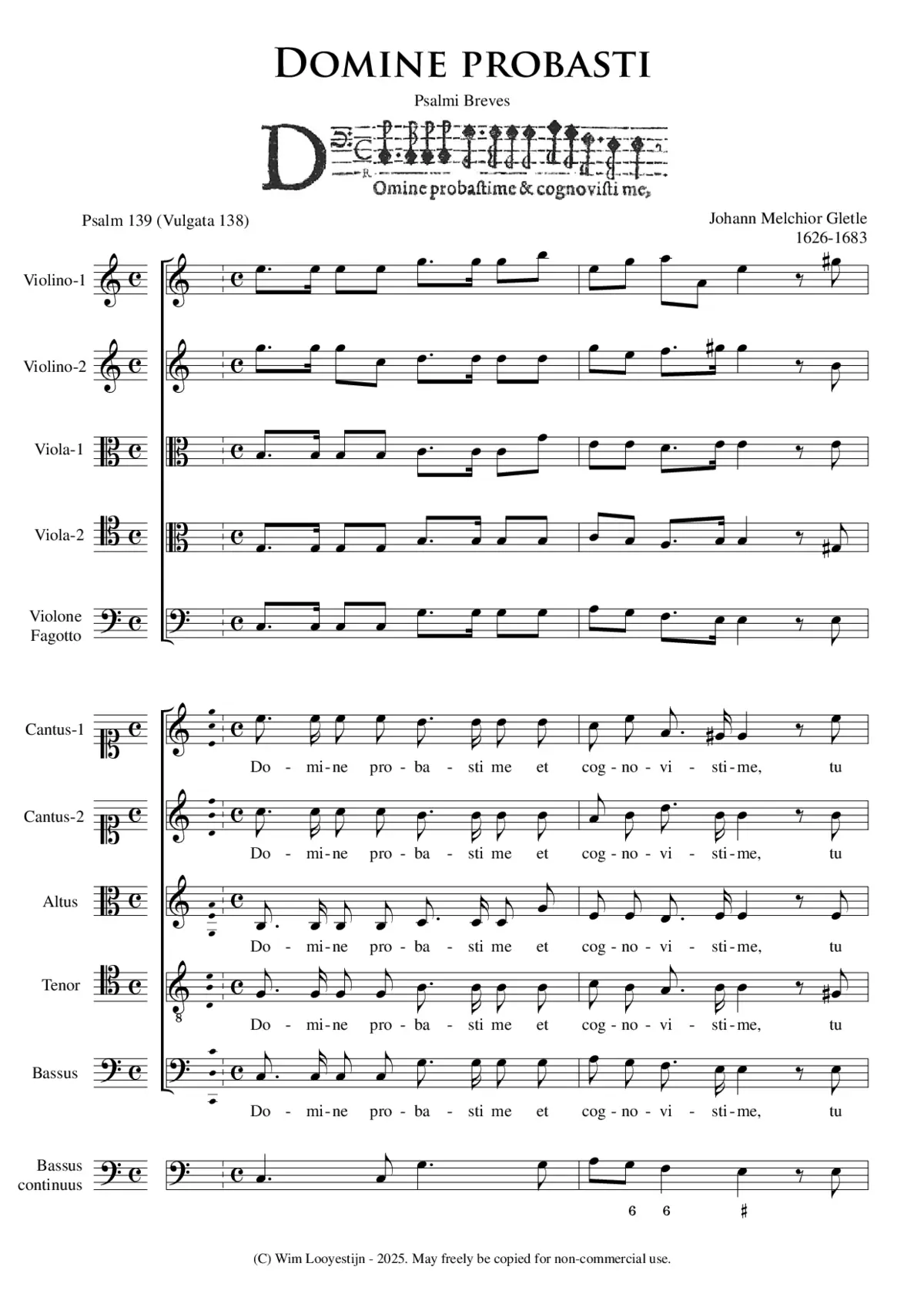 Domine probasti - Page 1