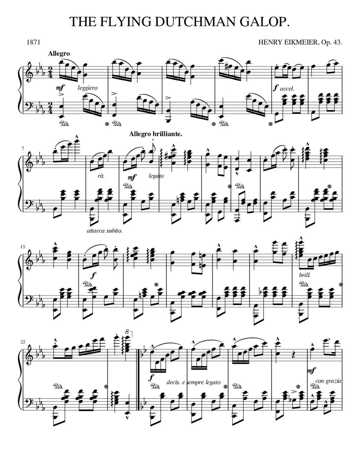 The Flying Dutchman Galop - Page 1