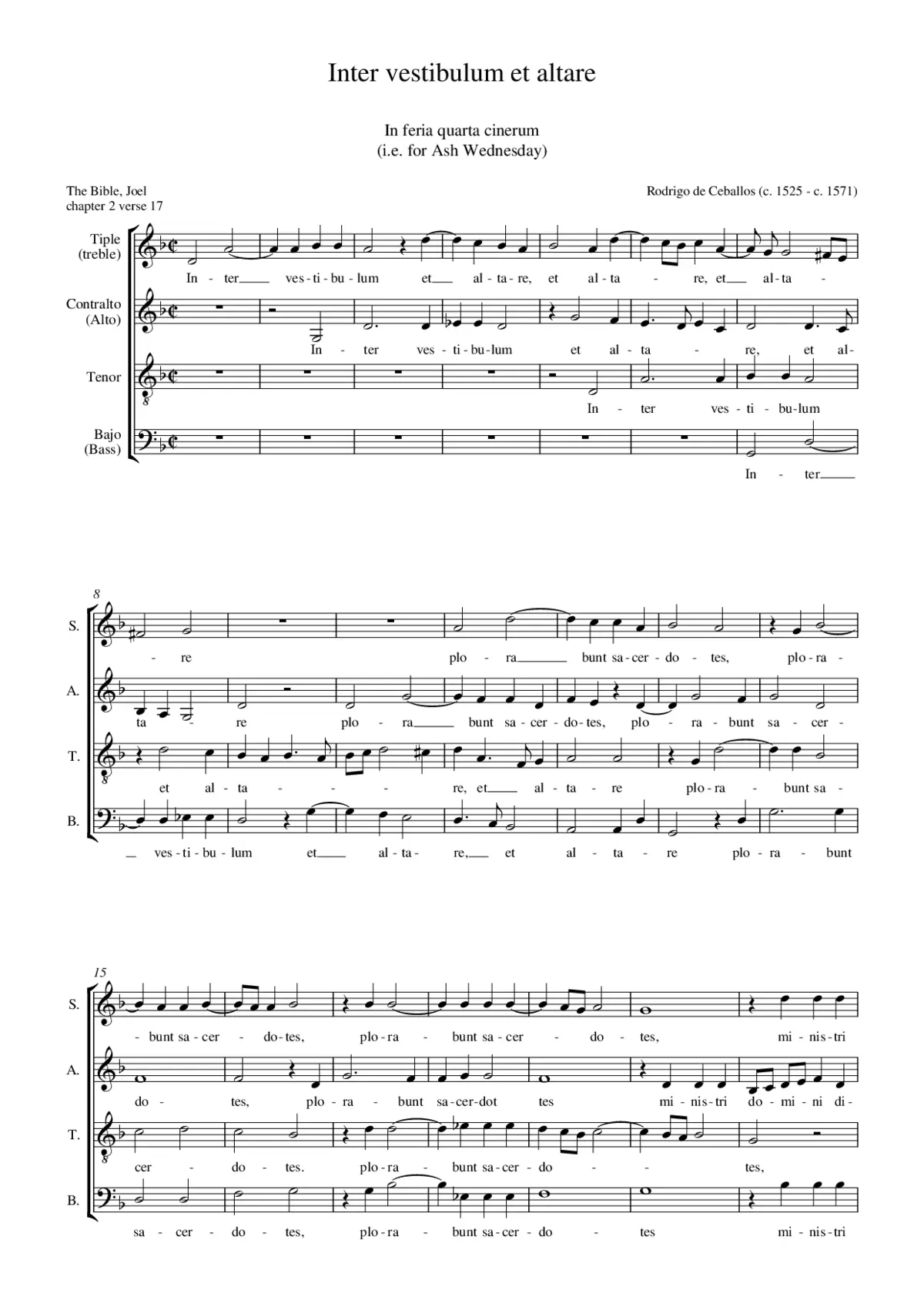 Inter vestibulum et altare - Page 1