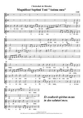 Magnificat Septimi Toni 'Anima mea'