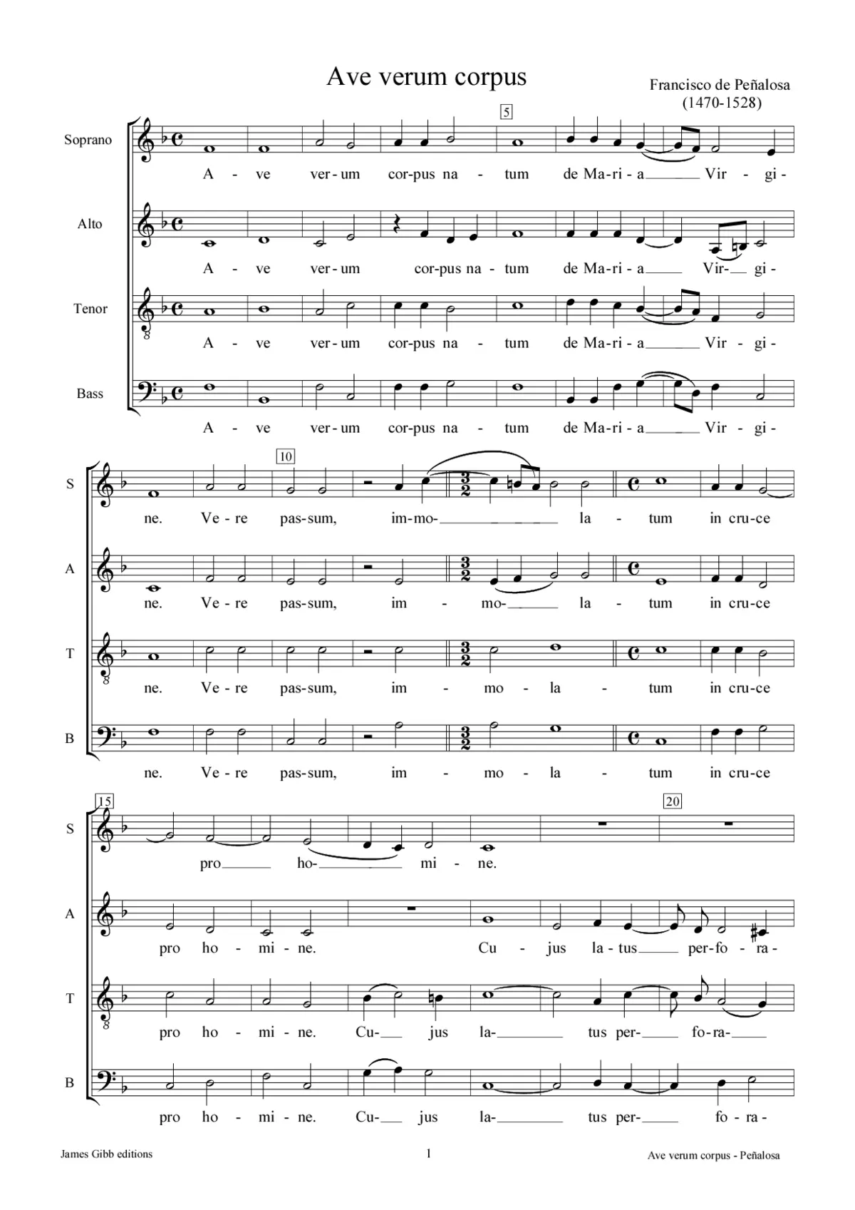 Ave verum corpus - Page 1