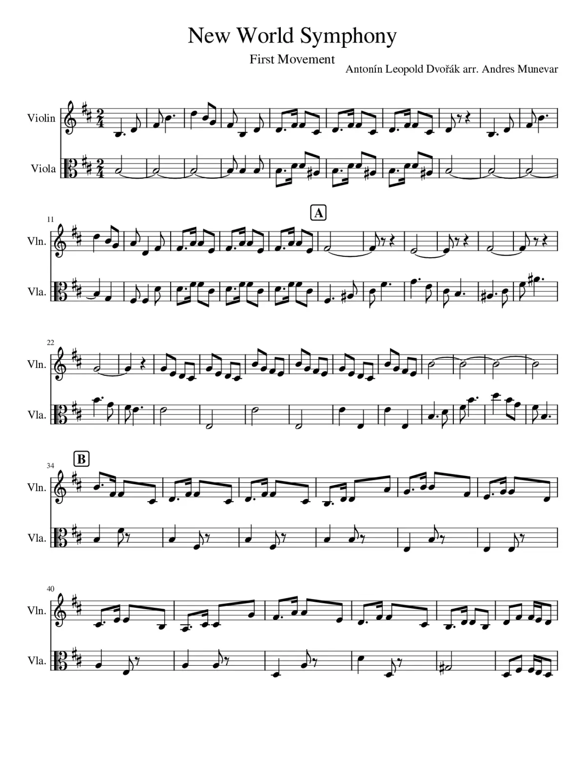 Symphony No.9 Op.95 - Page 1