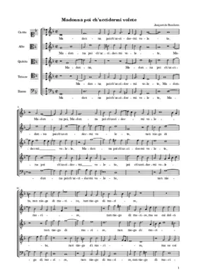 Madonna poi ch'uccidermi volete