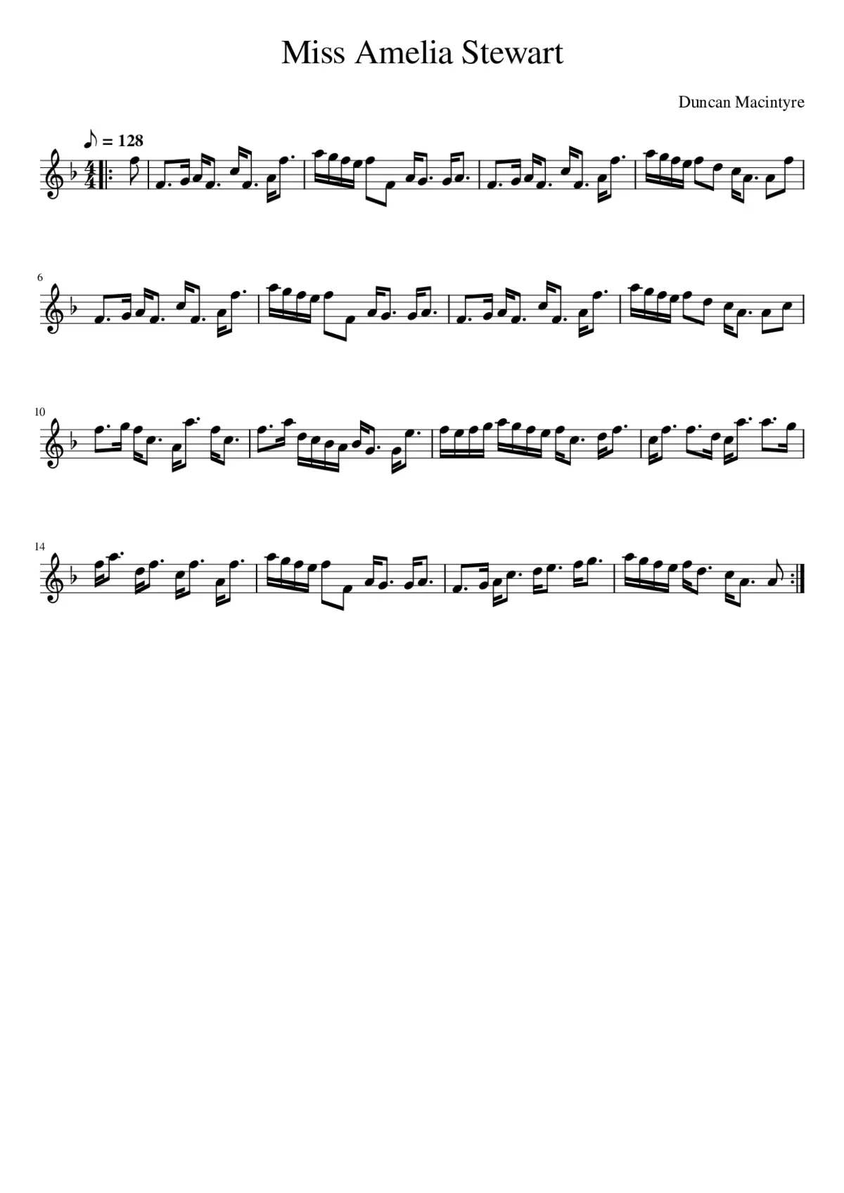 Miss Amelia Stewart - Page 1