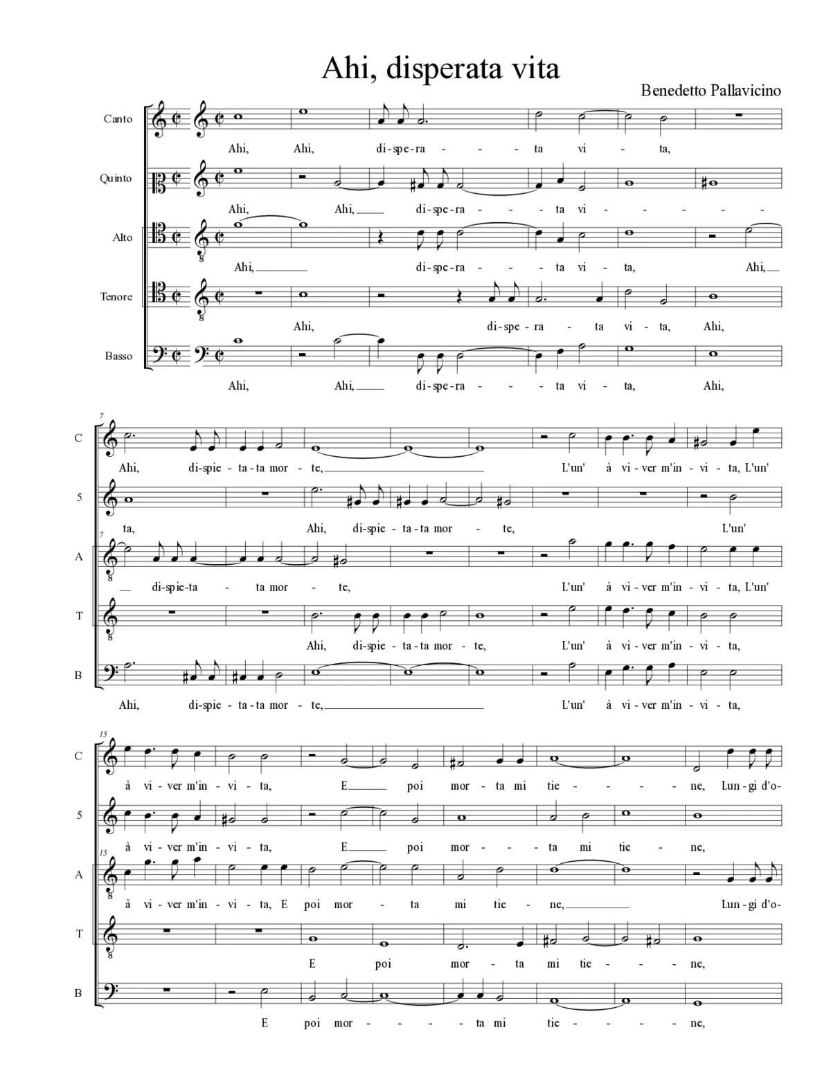 Ahi, disperata vita - Page 1