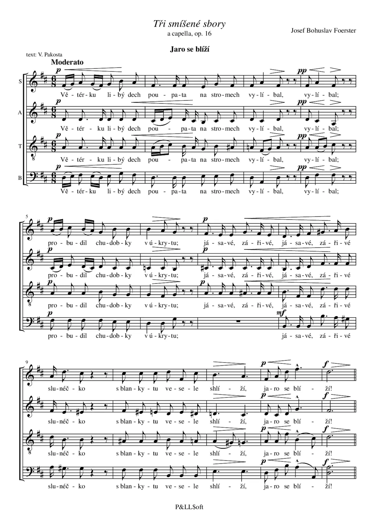 3 smíšené sbory op. 16 - Page 1
