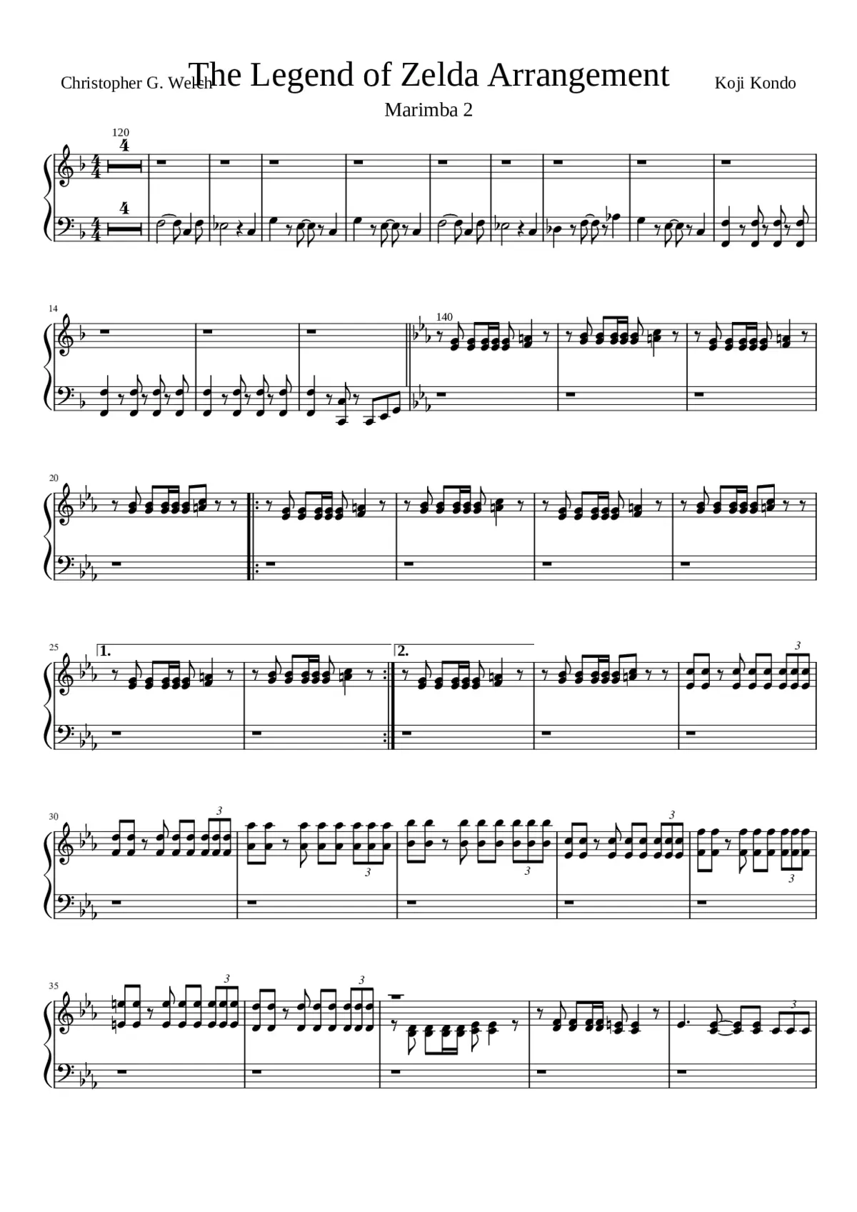 The Legend of Zelda Arrangement - Page 1