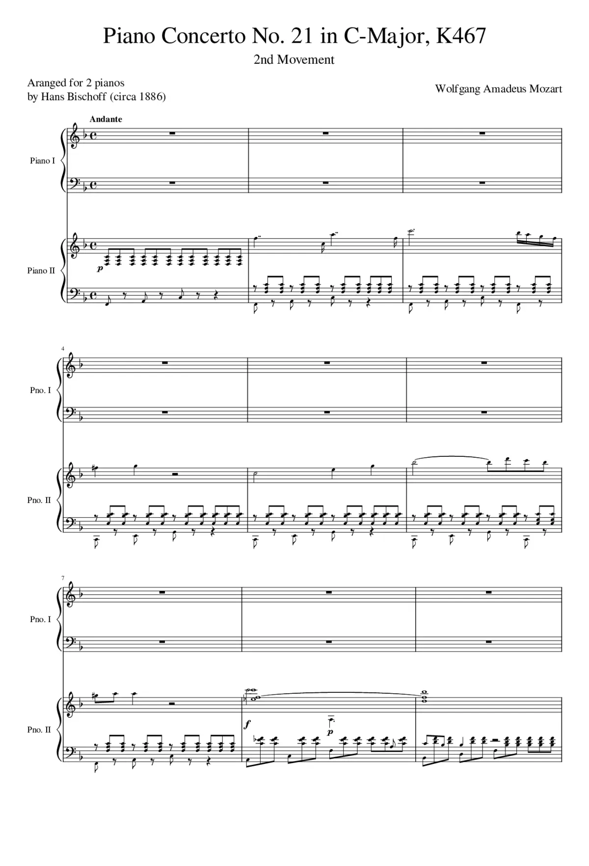Piano Concerto No.21 in C major K.467 - Page 1