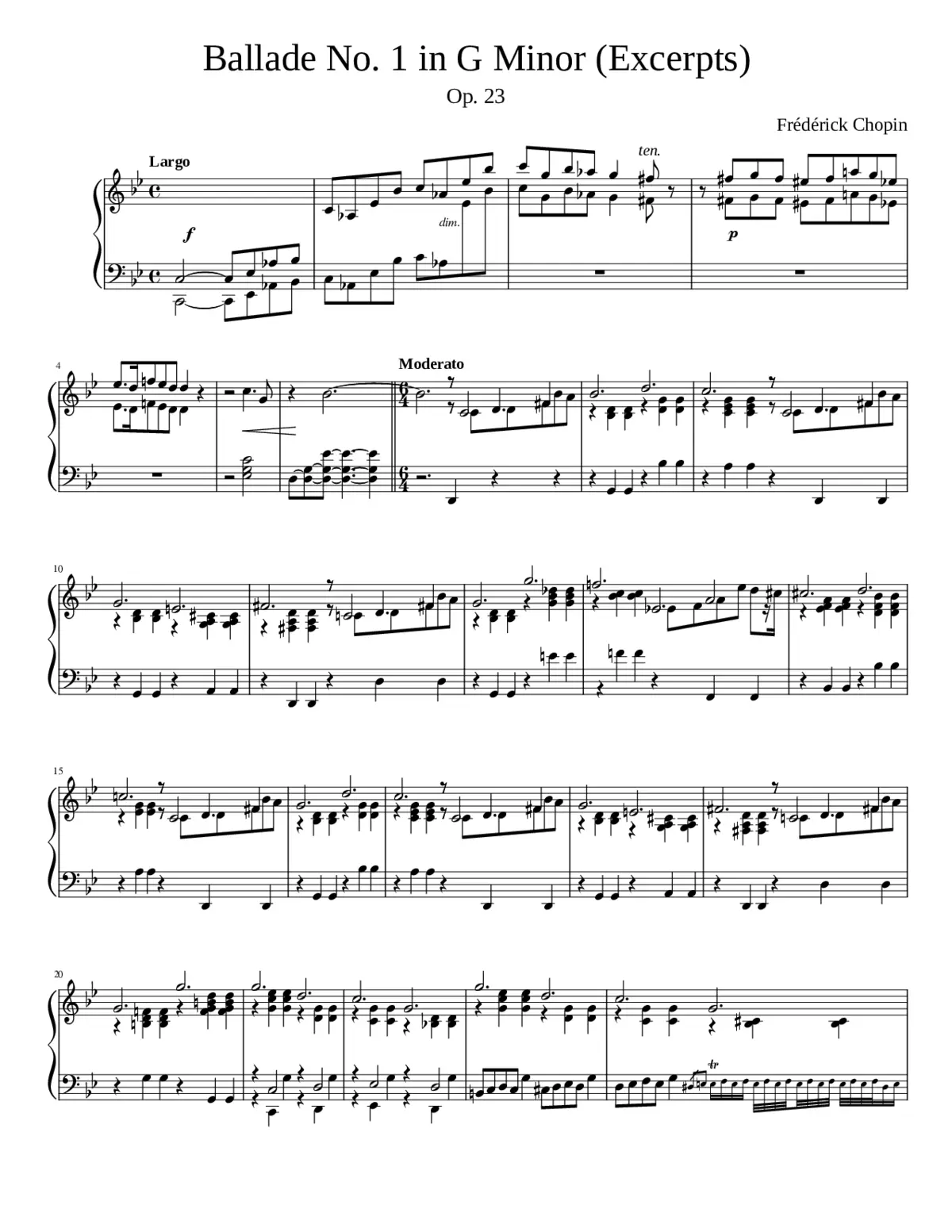Ballade No.1 Op.23 - Page 1