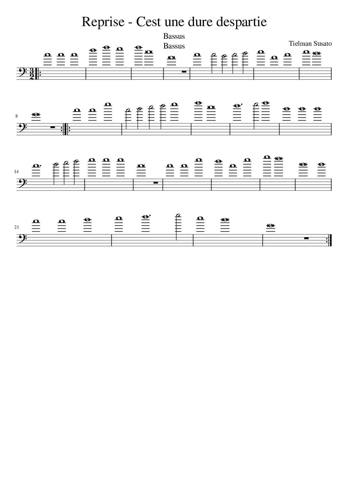 Reprise - Cest une dure despartie - Page 1
