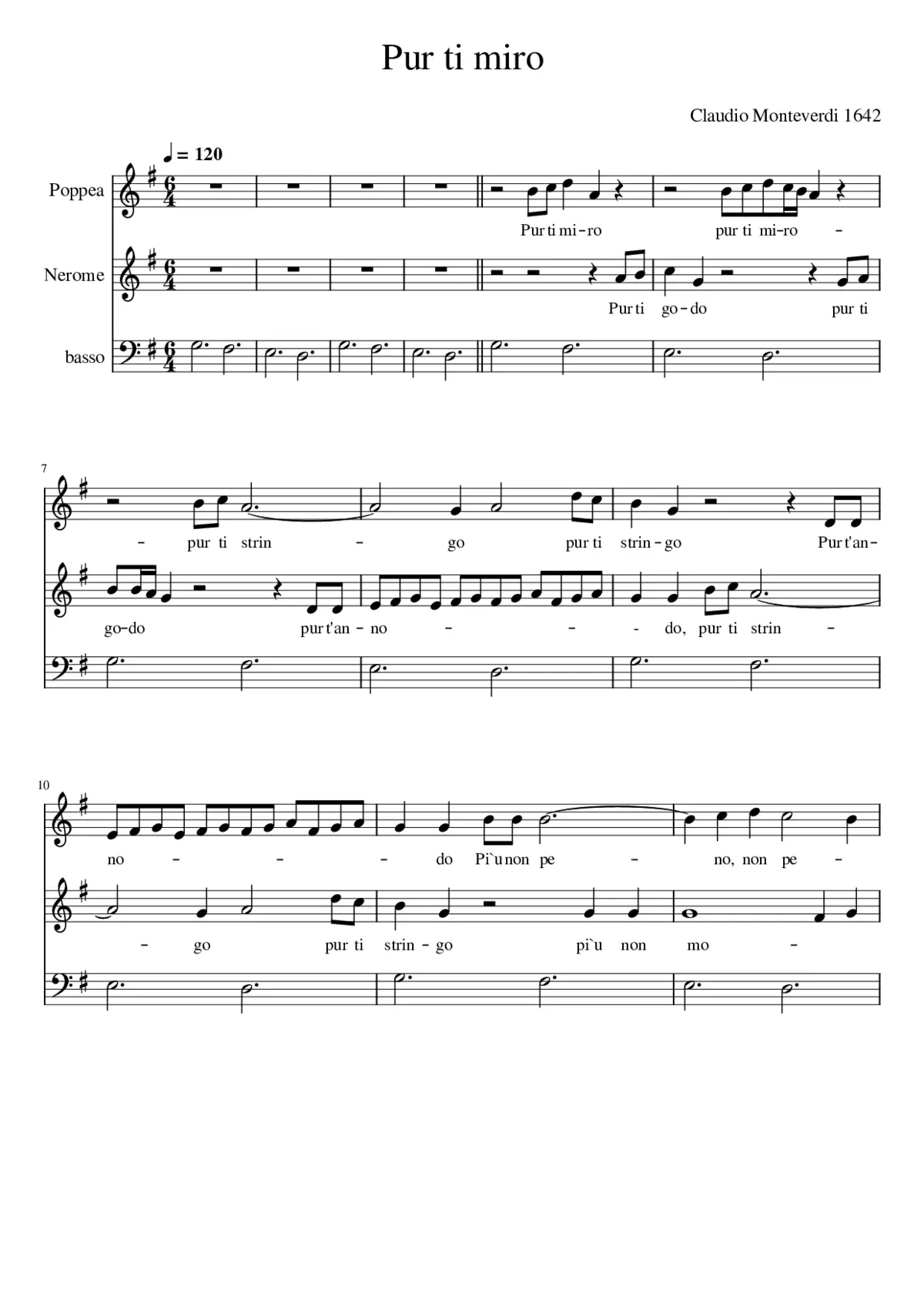 Pur ti miro - Page 1