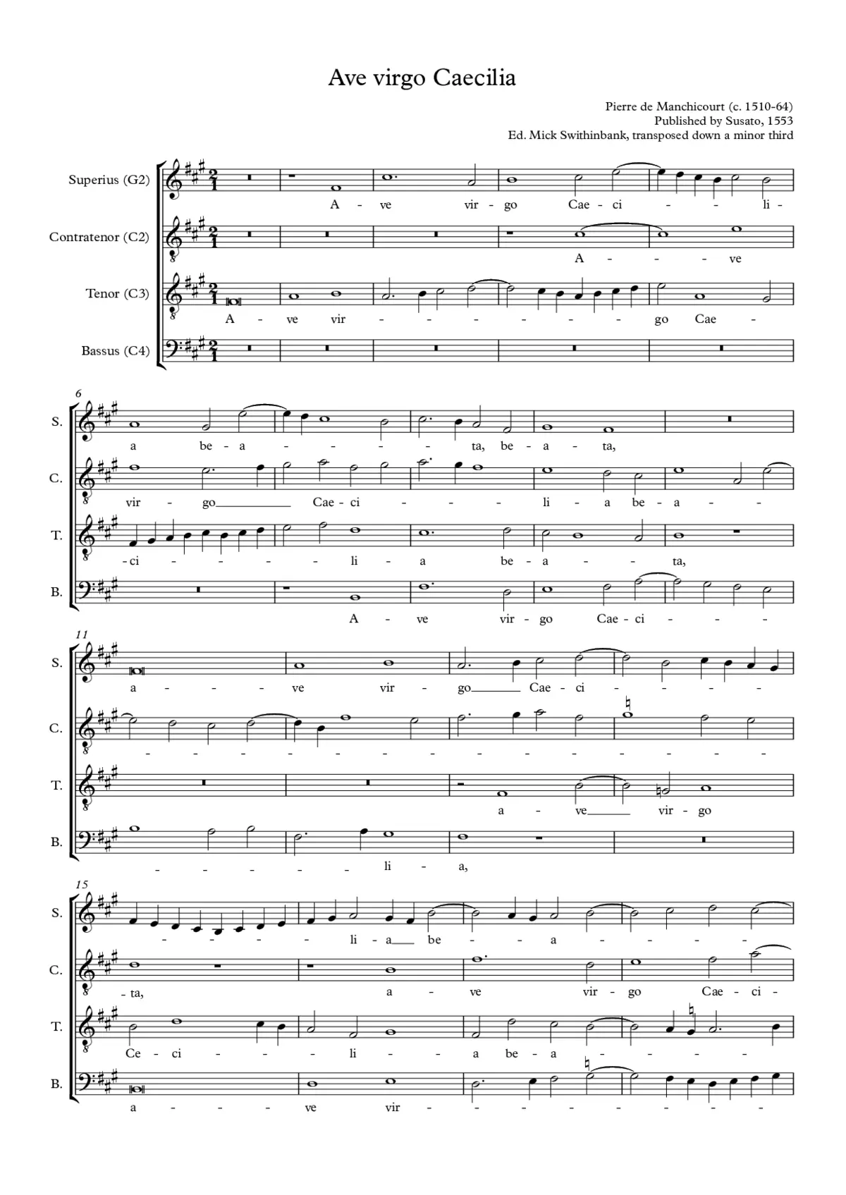 Ave virgo Caecilia - Page 1