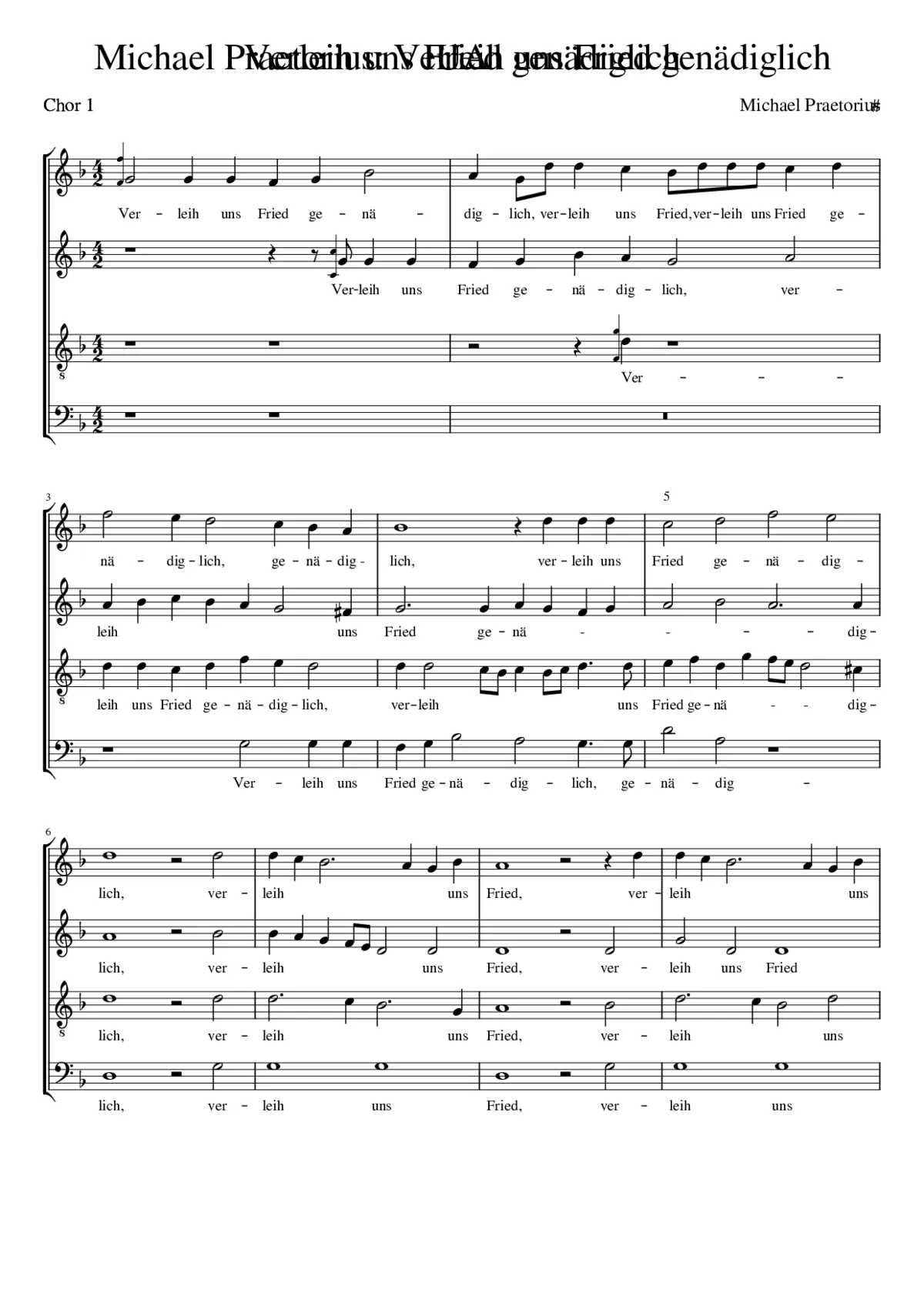 Verleih uns Fried genädiglich - Page 1