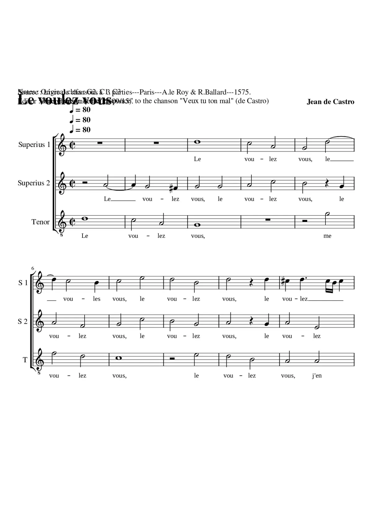 Le voulez vous - Page 1