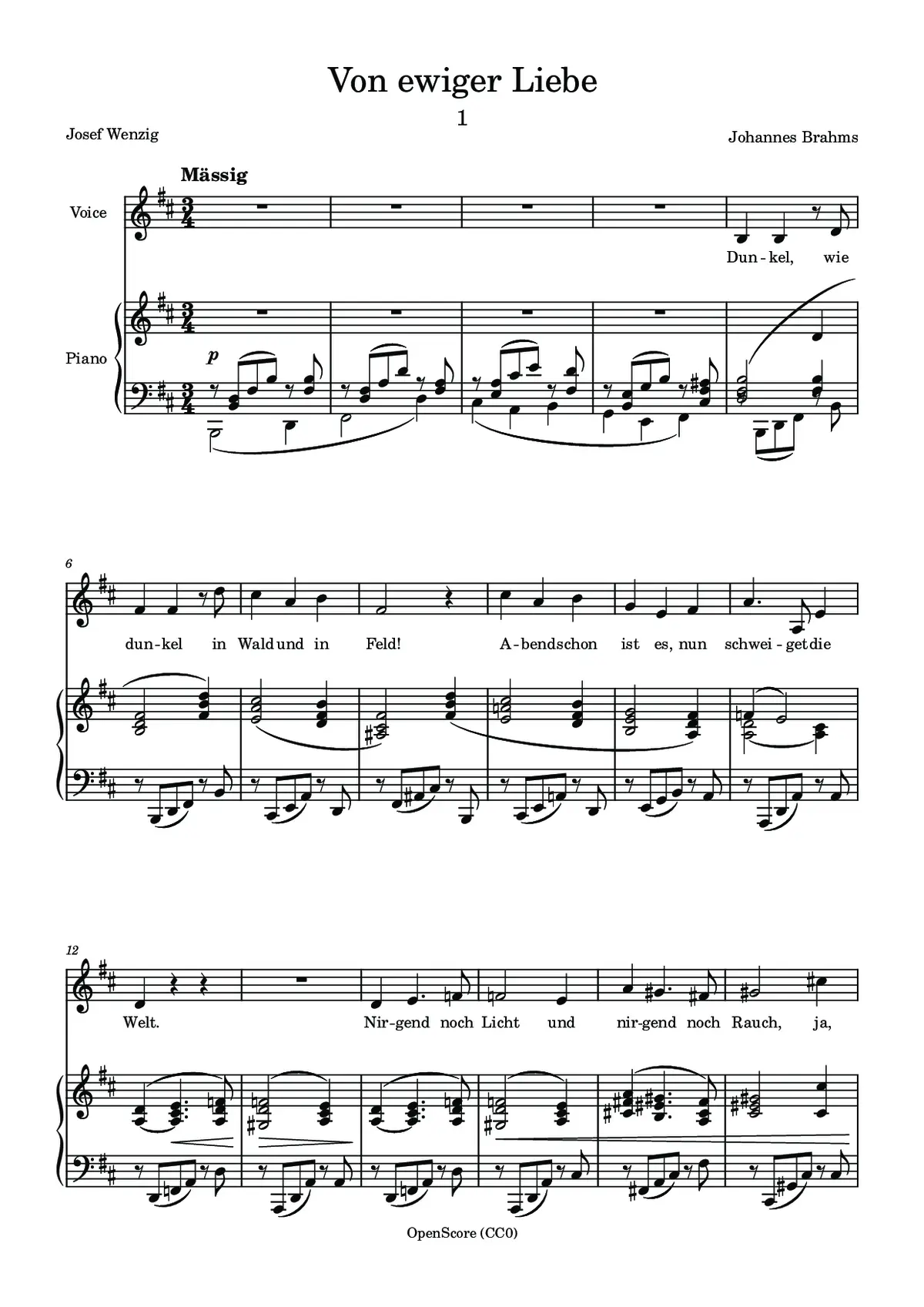 Von ewiger Liebe - Page 1
