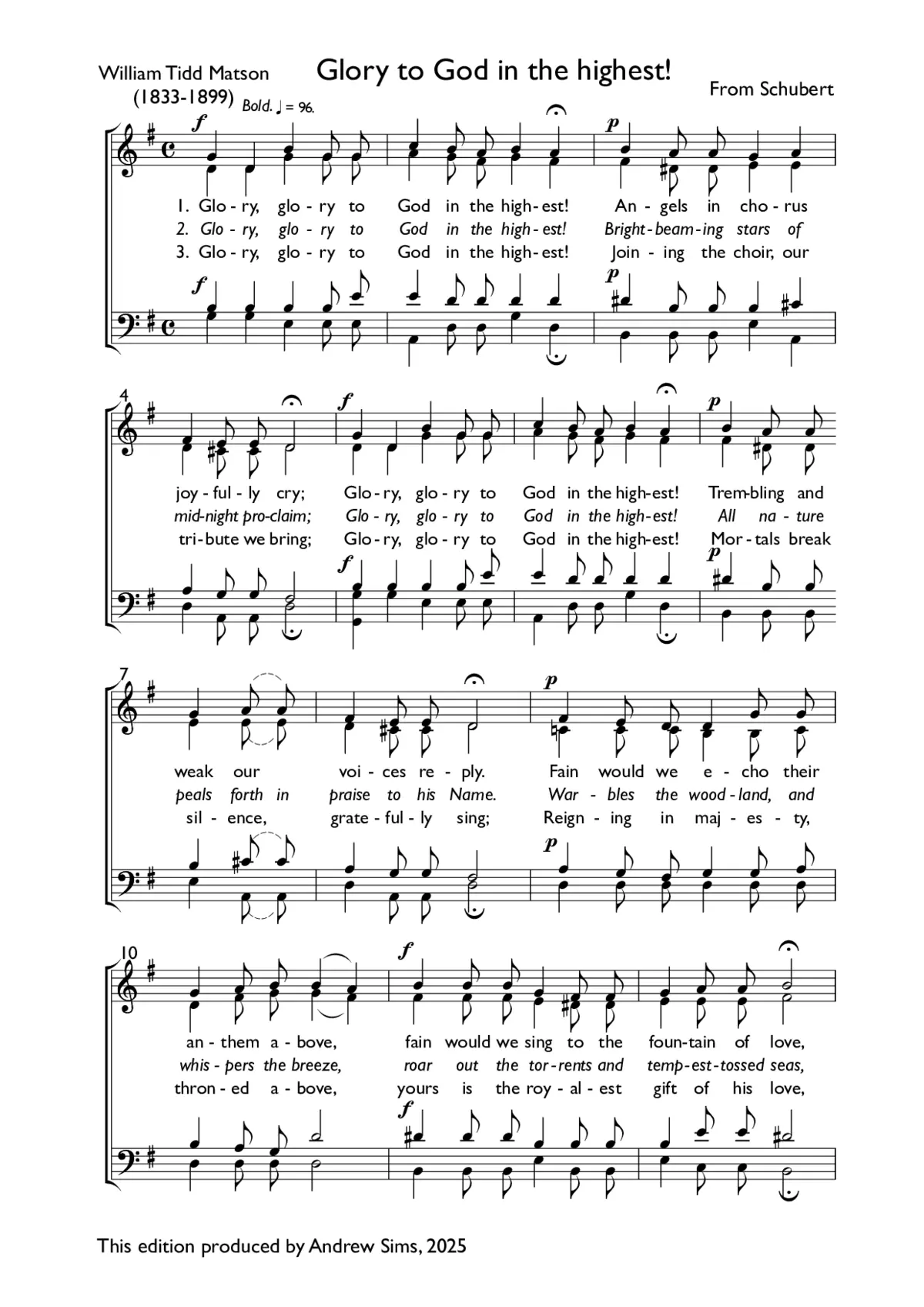 Glory to God in the highest! - Page 1