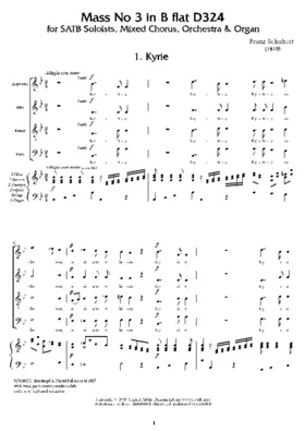 Mass No. 3 in B flat, D324