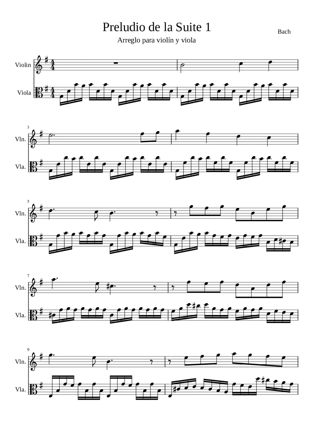 cello suite no 1 - prelude - Page 1