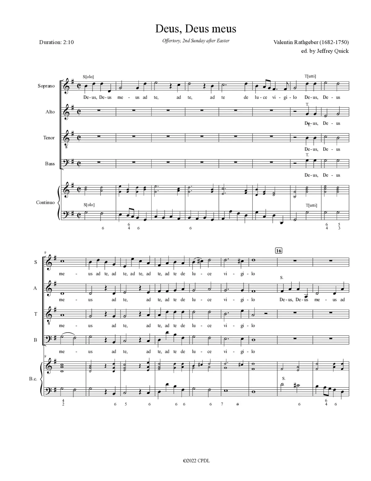 Deus, Deus meus - Page 1