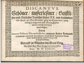20 Geistliche und Weltliche Teutsche Lieder