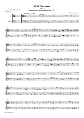 XXVI Bicinium sine textu