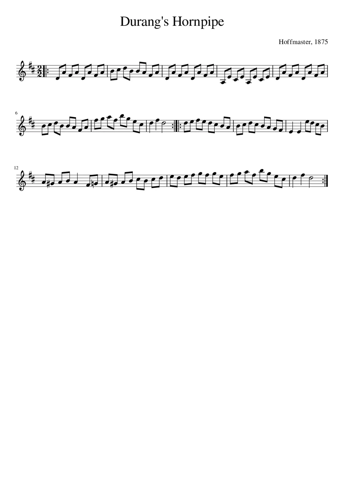 Durang's Hornpipe - Page 1