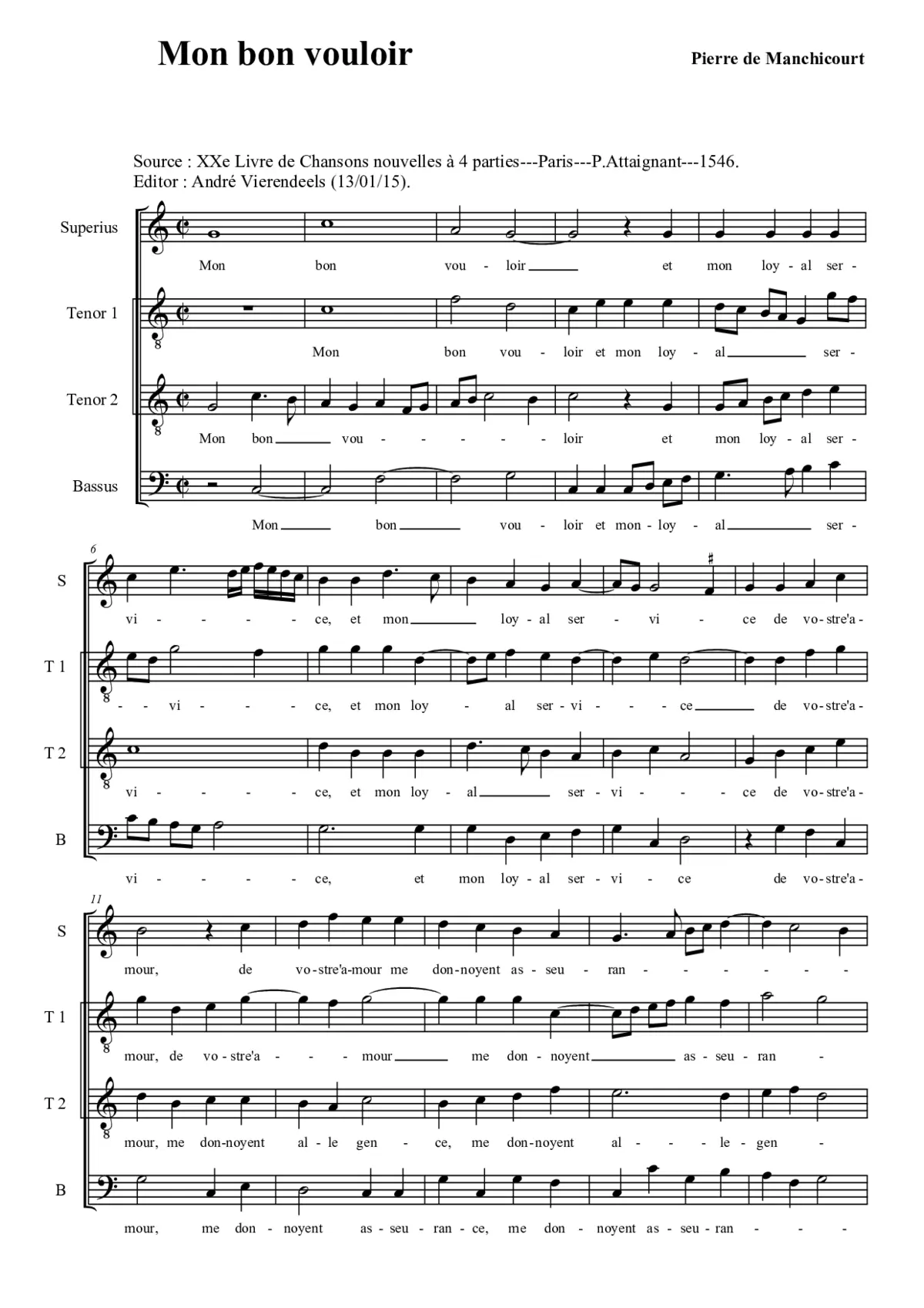 Mon bon vouloir - Page 1