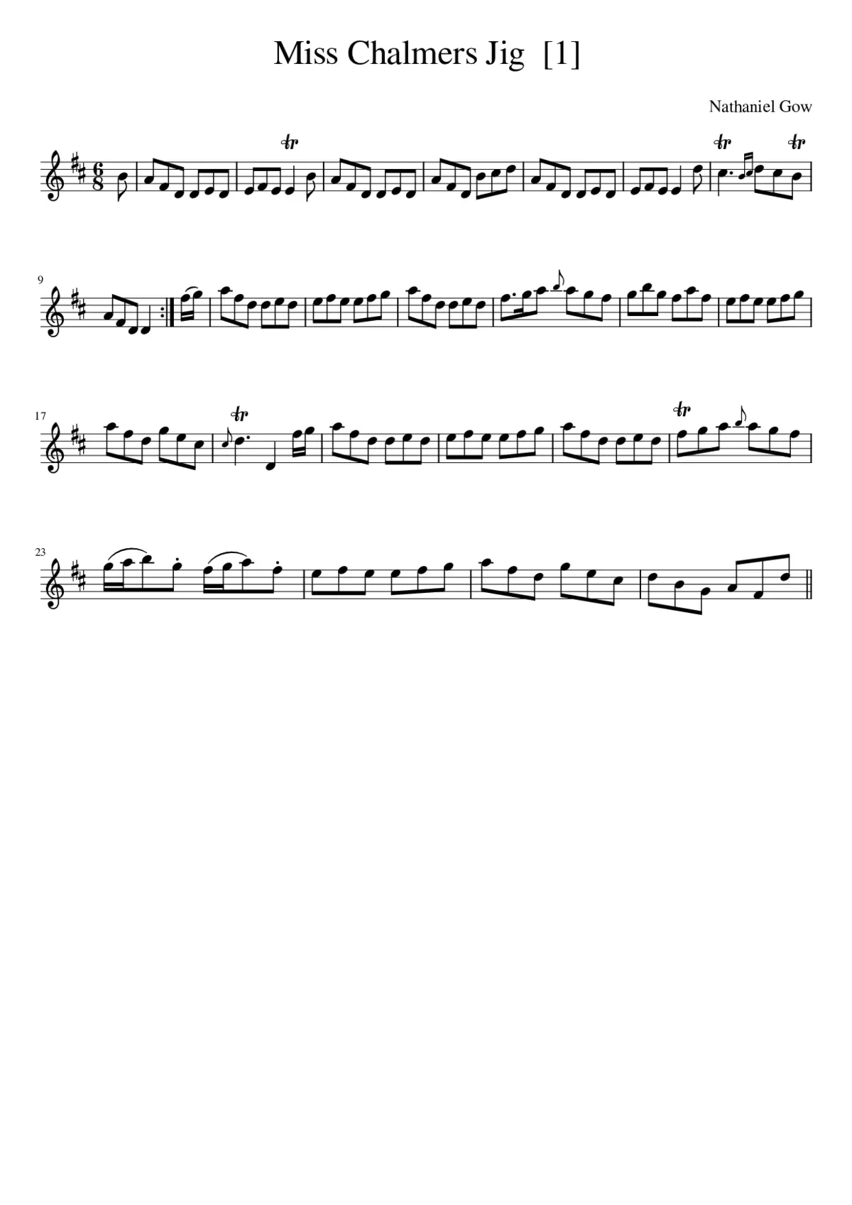 Miss Chalmers Jig - Page 1