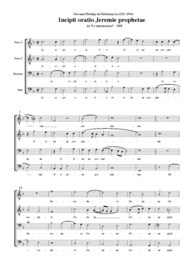 Incipit oratio Jeremie prophetae