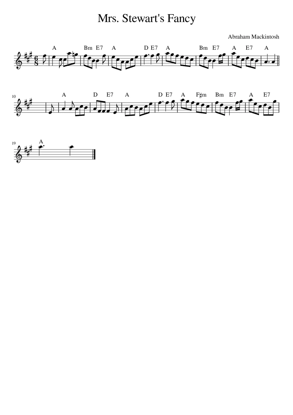 Mrs Stewart's Fancy - Page 1