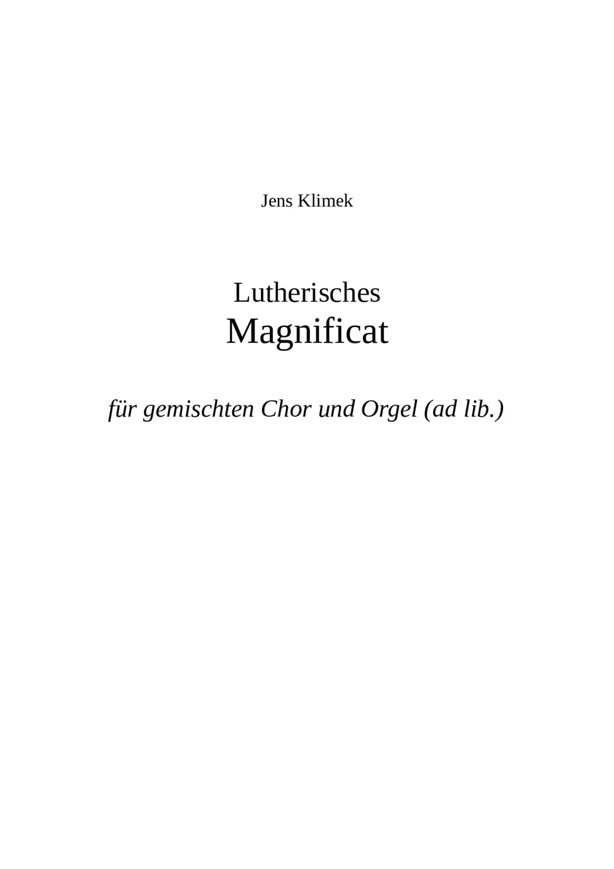 Lutherisches Magnificat - Page 1