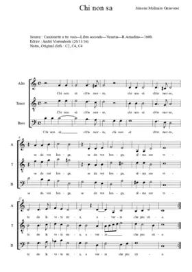 Chi non sà ch'io morro