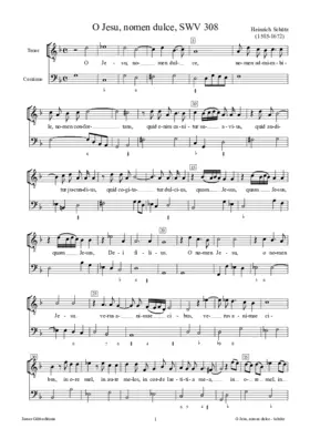 O Jesu, nomen dulce, SWV 308