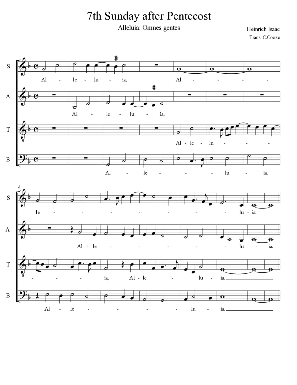 Alleluia: Omnes gentes - Page 1