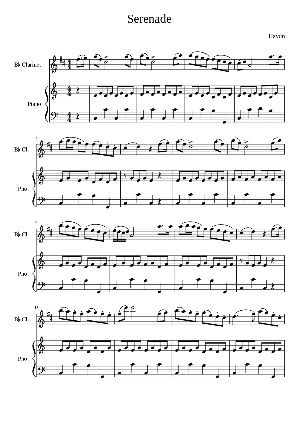 Serenade Haydn - Page 1