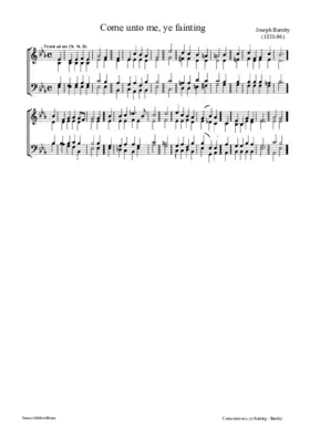 Come unto me, ye fainting