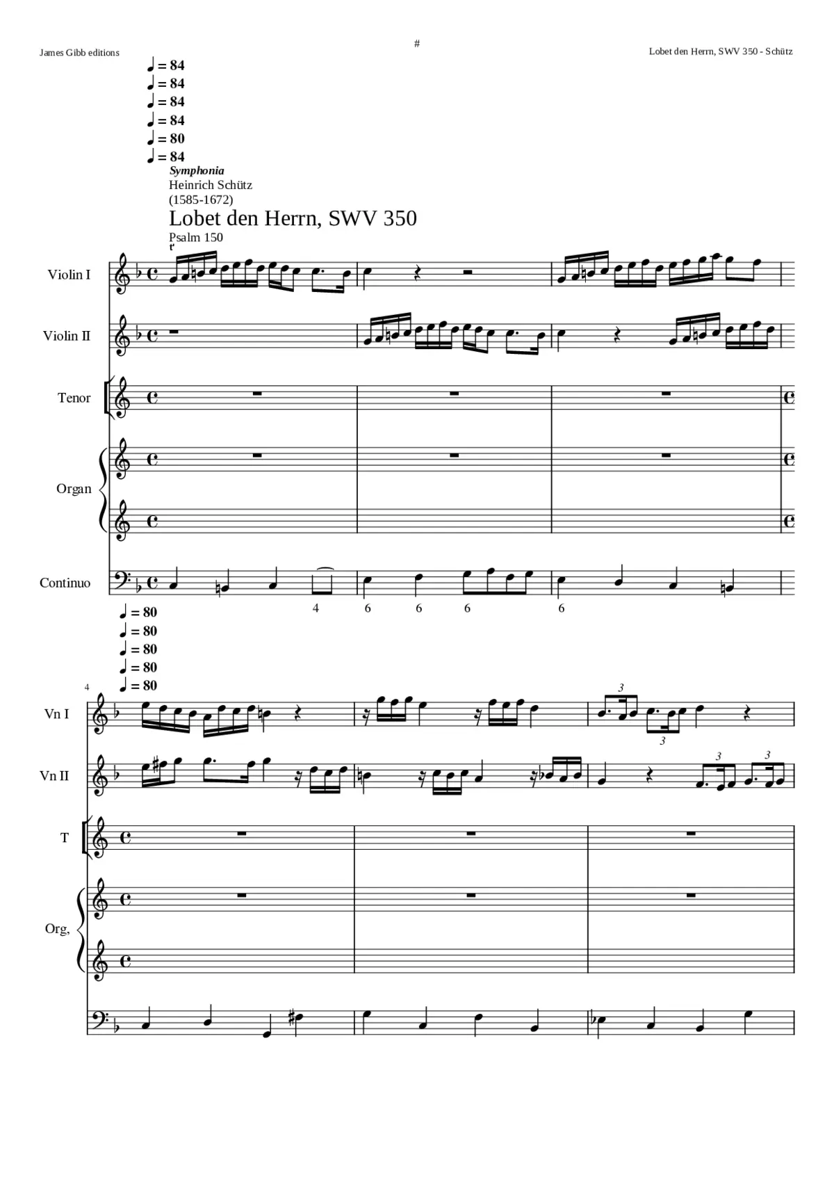 Lobet den Herrn SWV 350 - Page 1