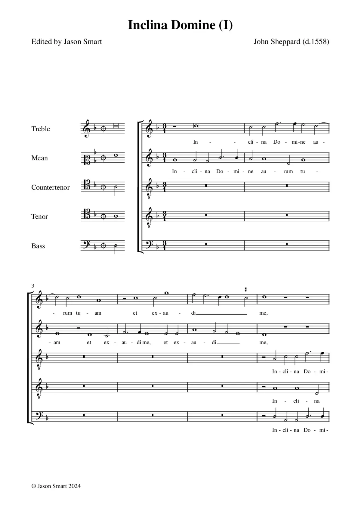 Inclina Domine (1st setting) - Page 1