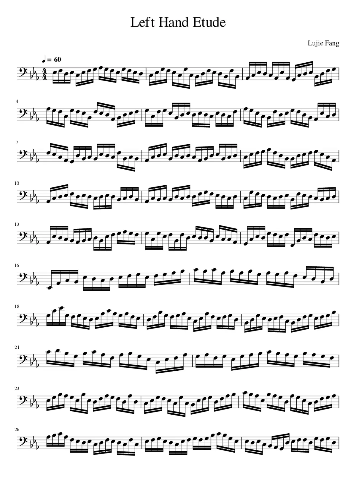 Left Hand Etude - Page 1