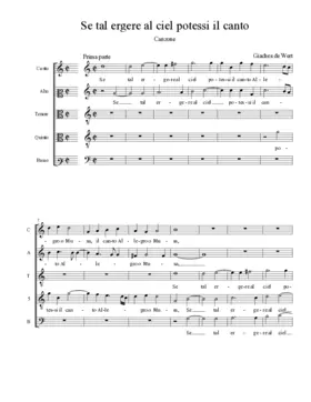 Se tal ergere al ciel potessi il canto