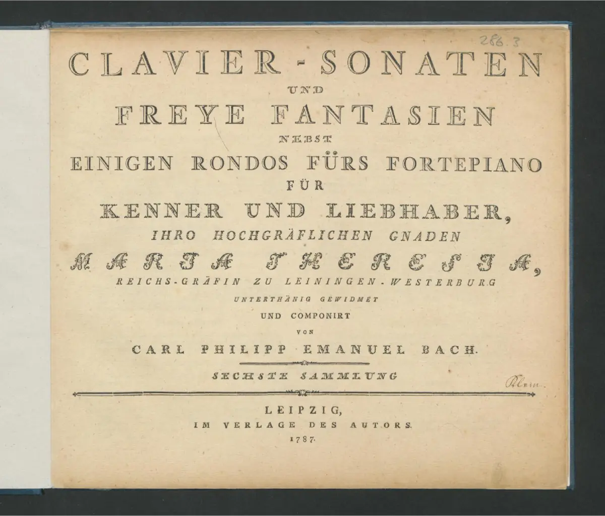 2 Clavier-Sonaten, 2 Fantasien und 2 Rondos für Kenner und Liebhaber - Page 1
