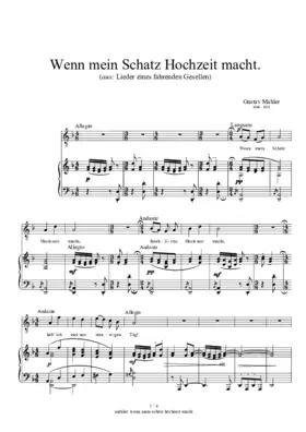 Wenn mein Schatz Hochzeit macht