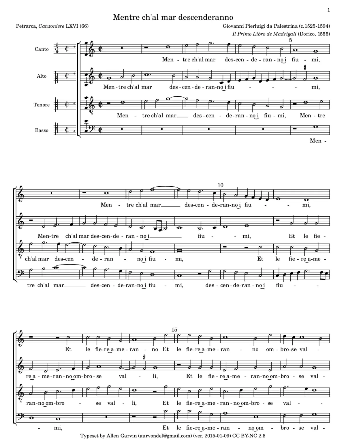 Mentre ch'al mar descenderanno - Page 1