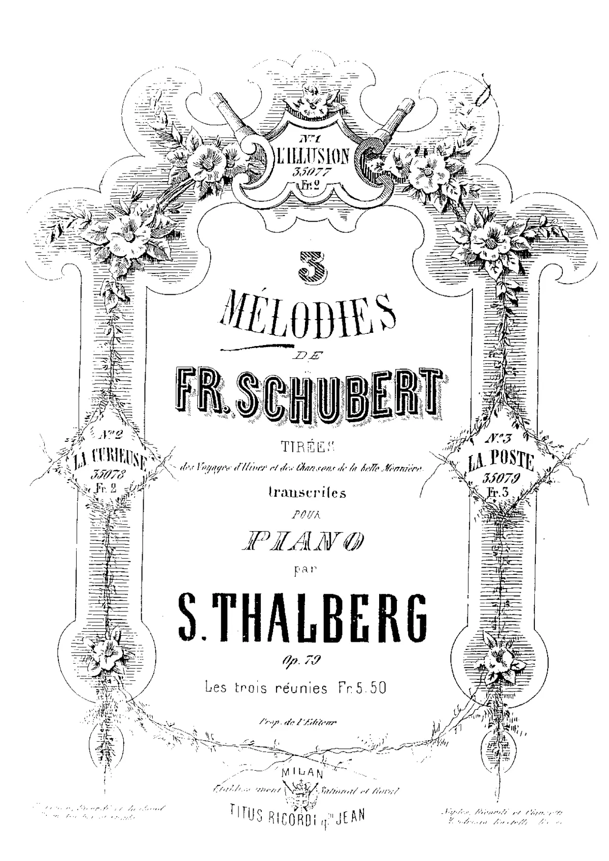 3 Mélodies de Franz Schubert, Op.79 - Page 1