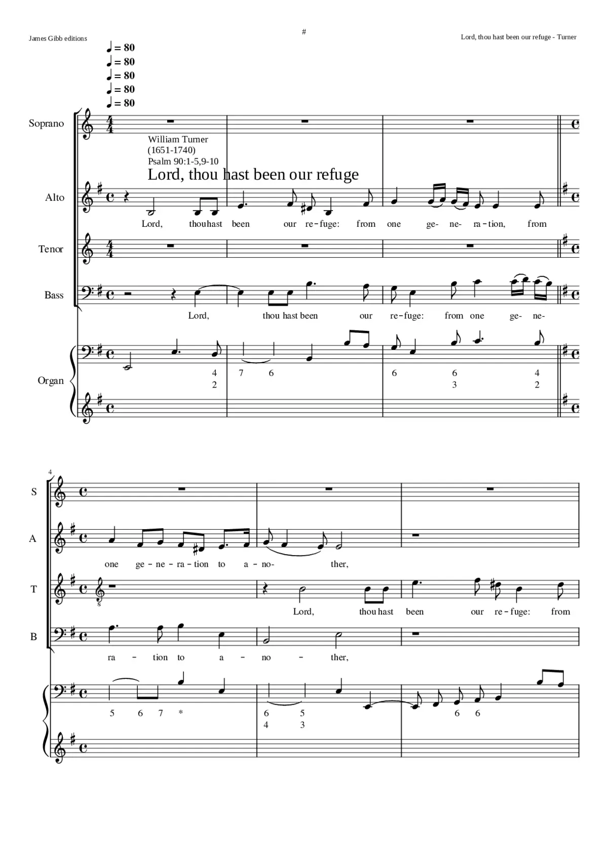 Lord thou hast been our refuge - Page 1