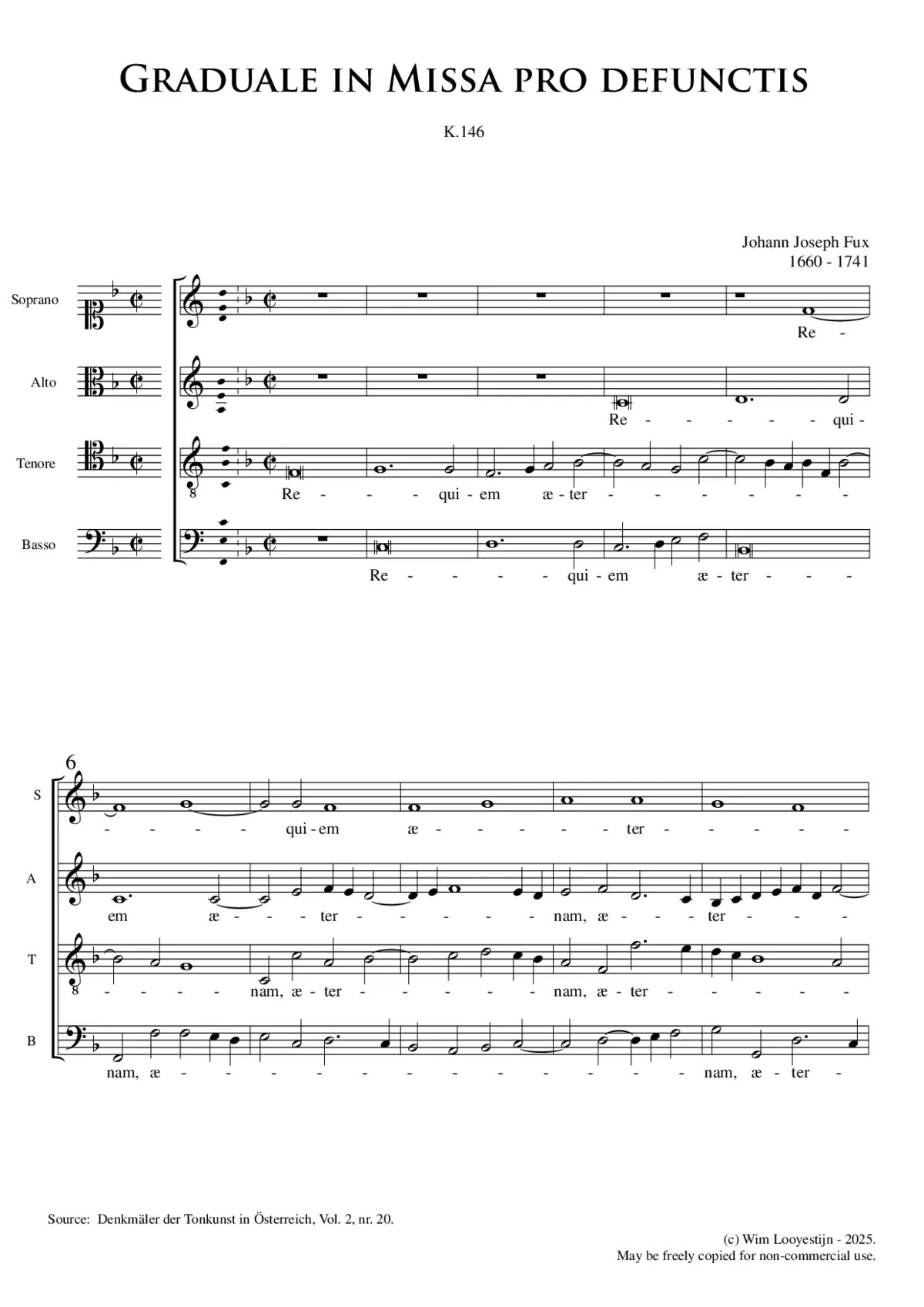 Graduale Missa defunctis K146 - Page 1