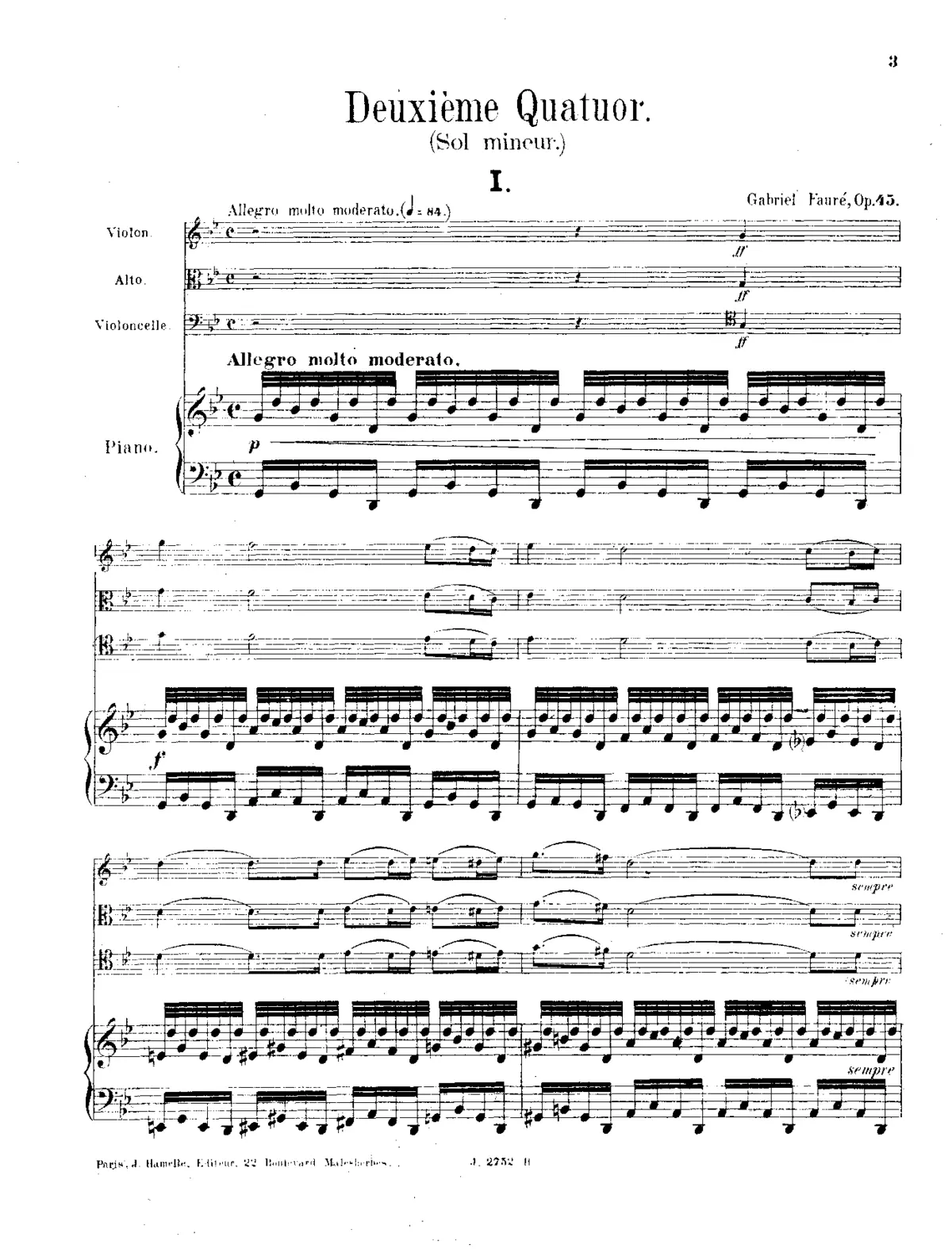 Piano Quartet No.2 - Page 1